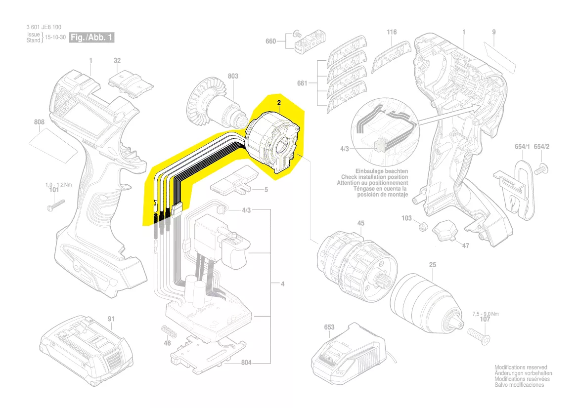Stator réf. 1 619 P12 045 Bosch